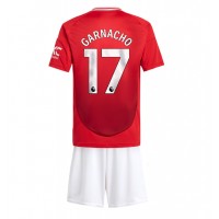 Dječji Nogometni Dres Manchester United Alejandro Garnacho #17 Domaci 2024-25 Kratak Rukav (+ Kratke hlače)